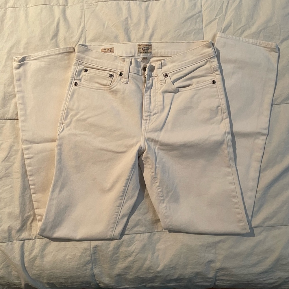 J. Crew 770 Straight Leg Jeans White Excellent Used Condition Size 28 x 32